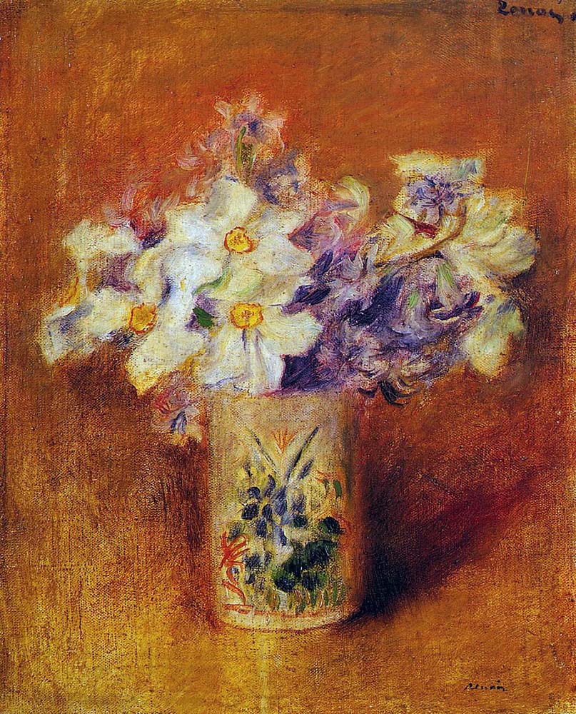 Pierre-Auguste Renoir Flowers in a Vase, 1878 02 oil painting reproduction