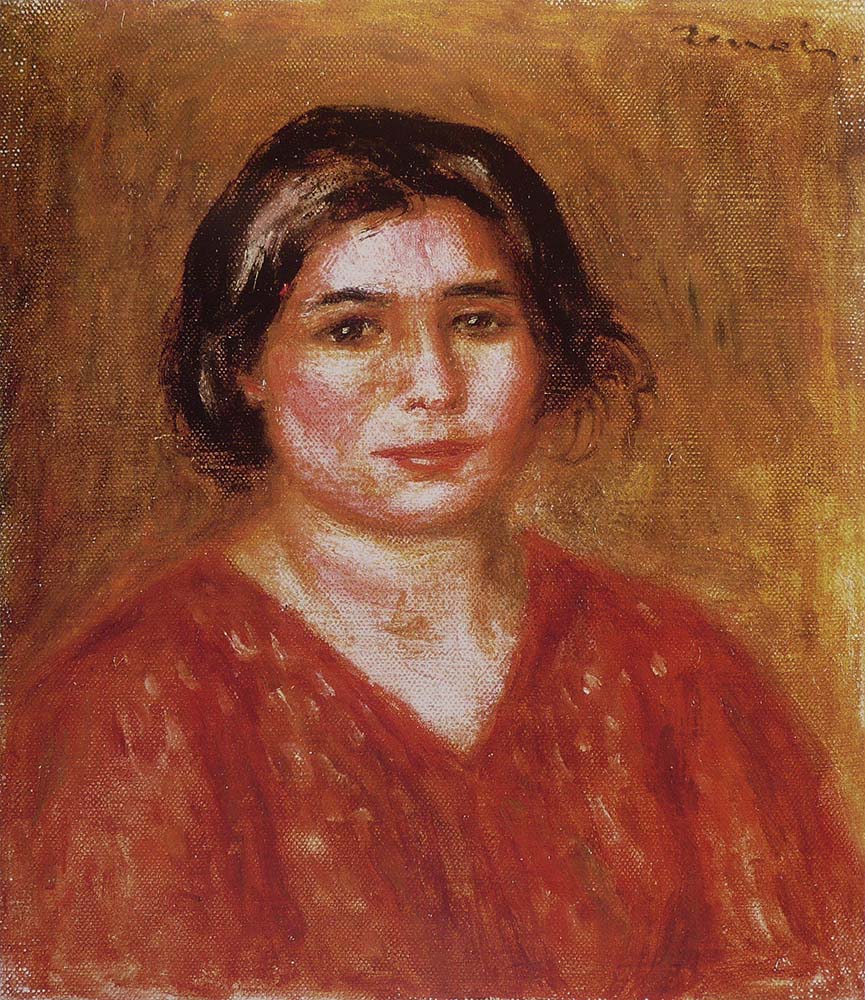 Pierre-Auguste Renoir Gabrielle in a Red Blouse, 1913 oil painting reproduction