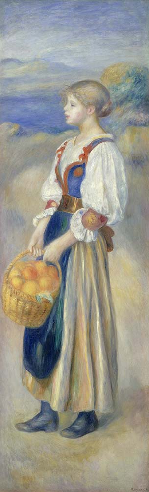 Pierre-Auguste Renoir Girl with a Basket of Oranges, 1889 oil painting reproduction