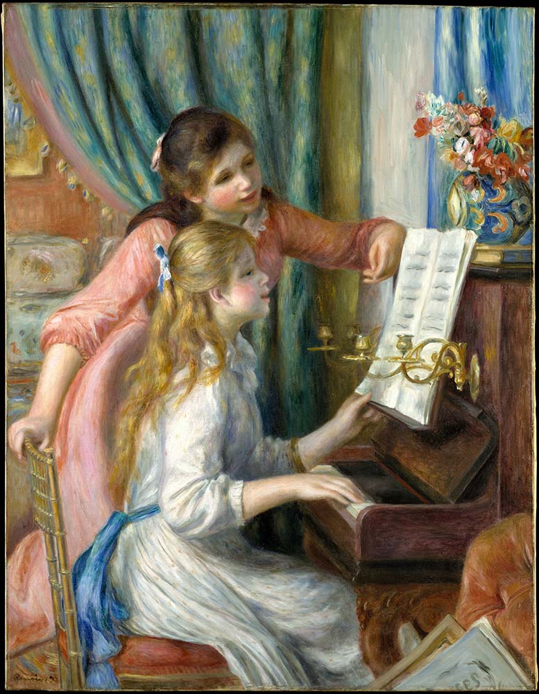 Pierre-Auguste Renoir Girls at the Piano 03, 1892 oil painting reproduction