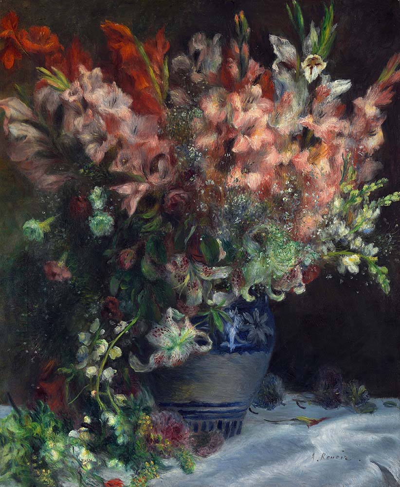 Pierre-Auguste Renoir Gladioli in a Vase, 1874-75 oil painting reproduction