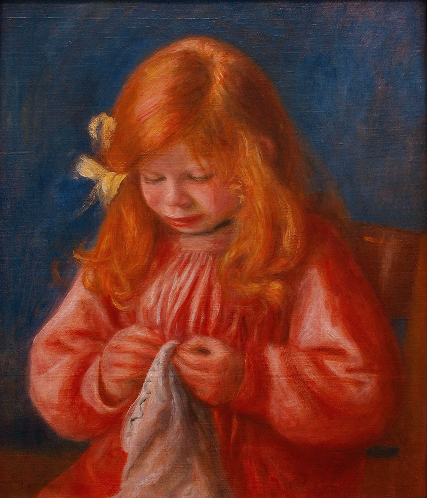 Pierre-Auguste Renoir Jean Renoir Sewing, 1899 oil painting reproduction