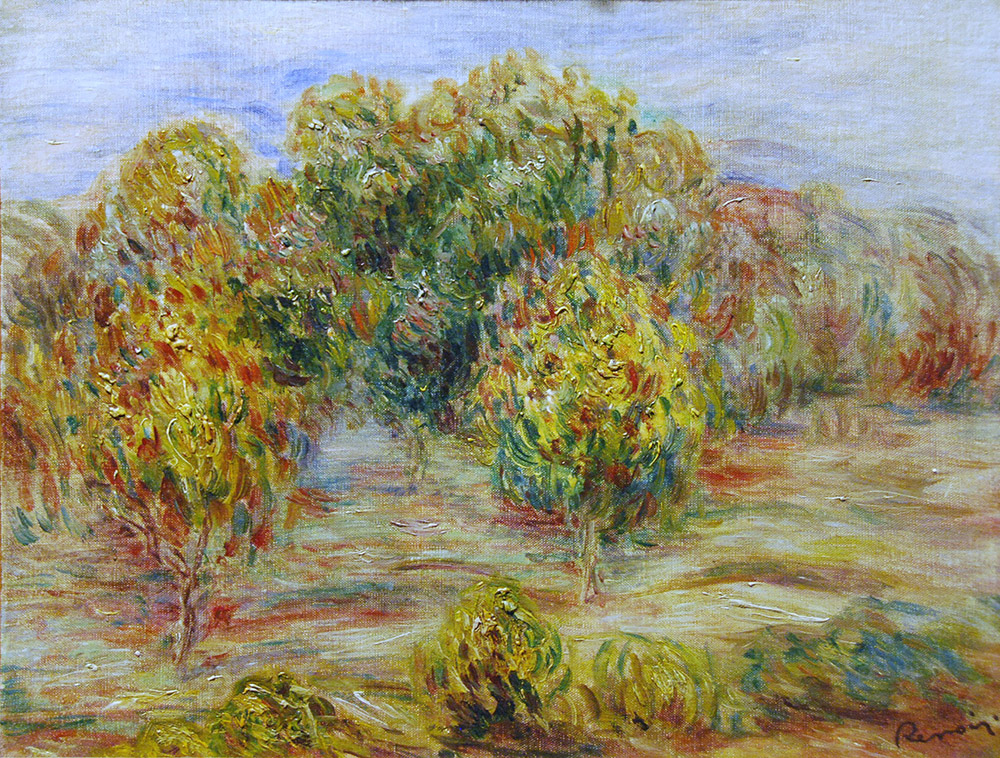 Pierre-Auguste Renoir Landscape at Cagnes 2 oil painting reproduction