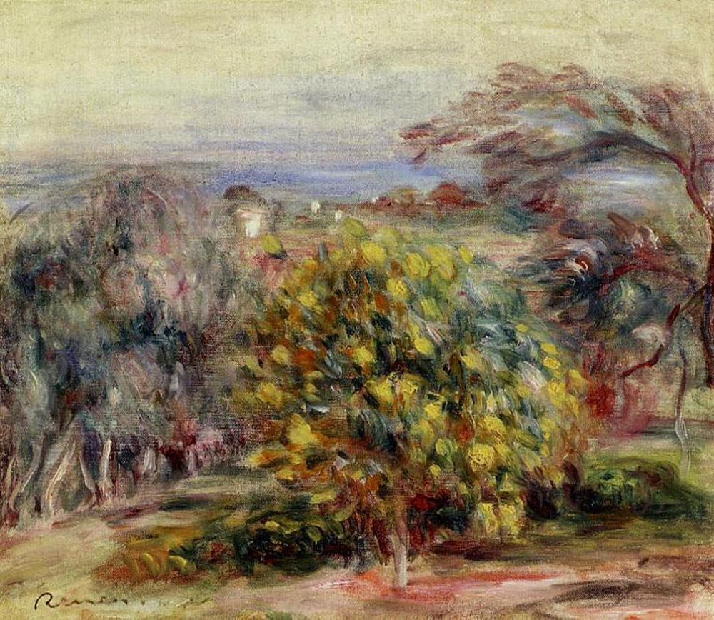 Pierre-Auguste Renoir Landscape at Collettes 2 oil painting reproduction
