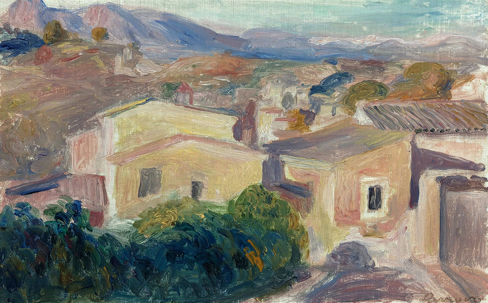 Pierre-Auguste Renoir Landscape of Cagnes-sur-Mer, 1899 oil painting reproduction