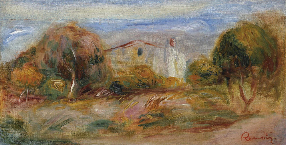 Pierre-Auguste Renoir Landscape with a House, 1910-14 oil painting reproduction