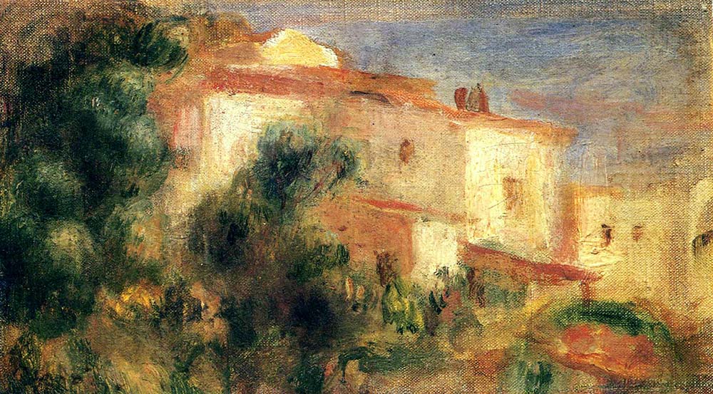 Pierre-Auguste Renoir Landscape with white Houses oil painting reproduction