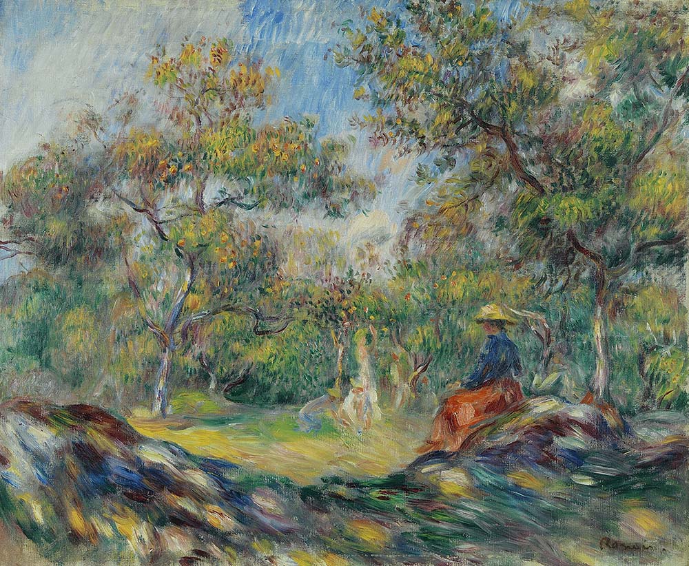 Pierre-Auguste Renoir Landscape with Woman, 1890 oil painting reproduction