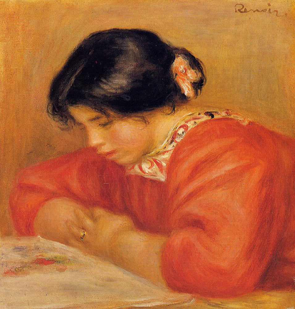 Pierre-Auguste Renoir Leontine Reading - 1909 oil painting reproduction