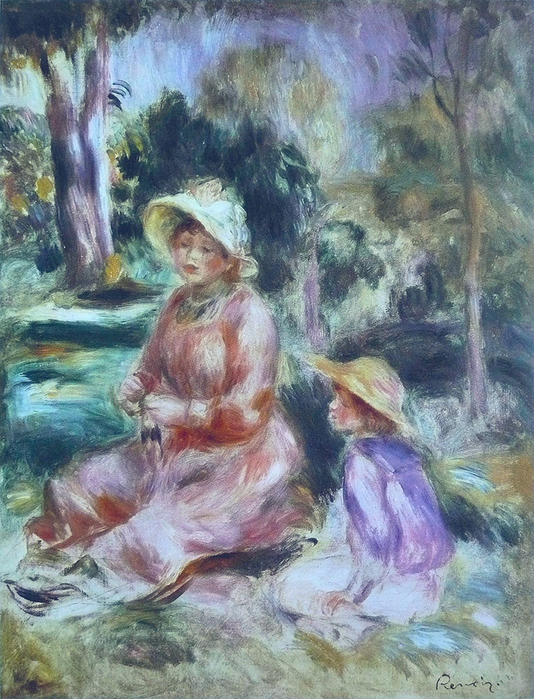 Pierre-Auguste Renoir Madame Renoir and Her Son Pierre, 1880 oil painting reproduction
