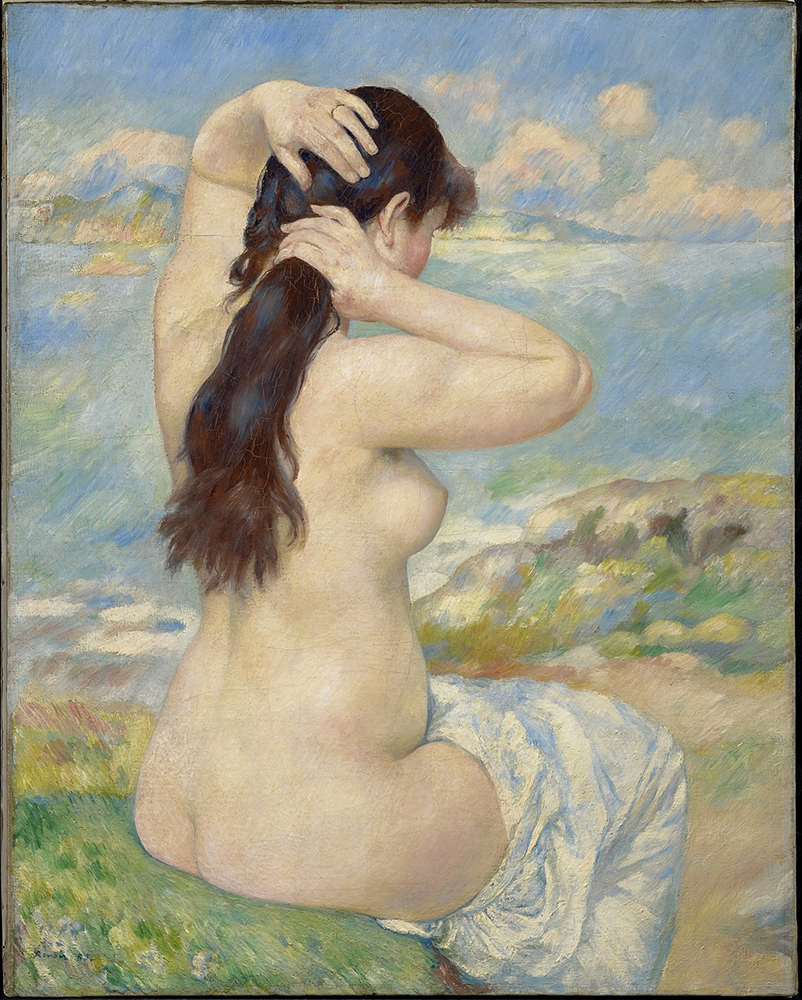 Pierre-Auguste Renoir Nude Fixing Her Hair, 1885 oil painting reproduction