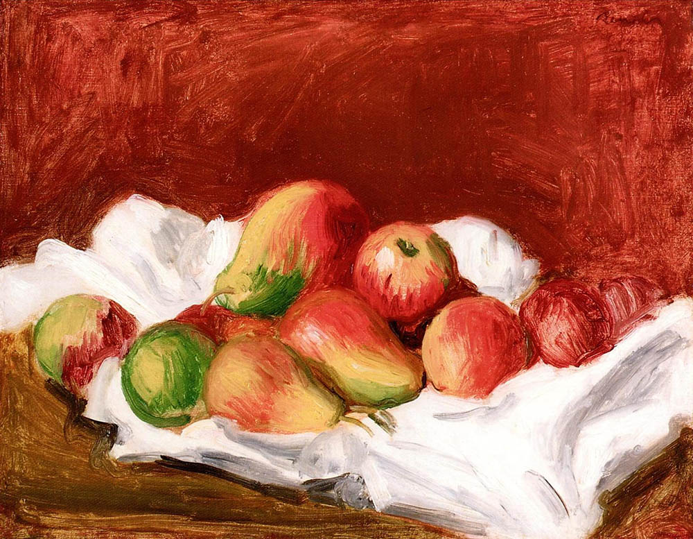 Pierre-Auguste Renoir Pears and Apples 2, 1890 oil painting reproduction