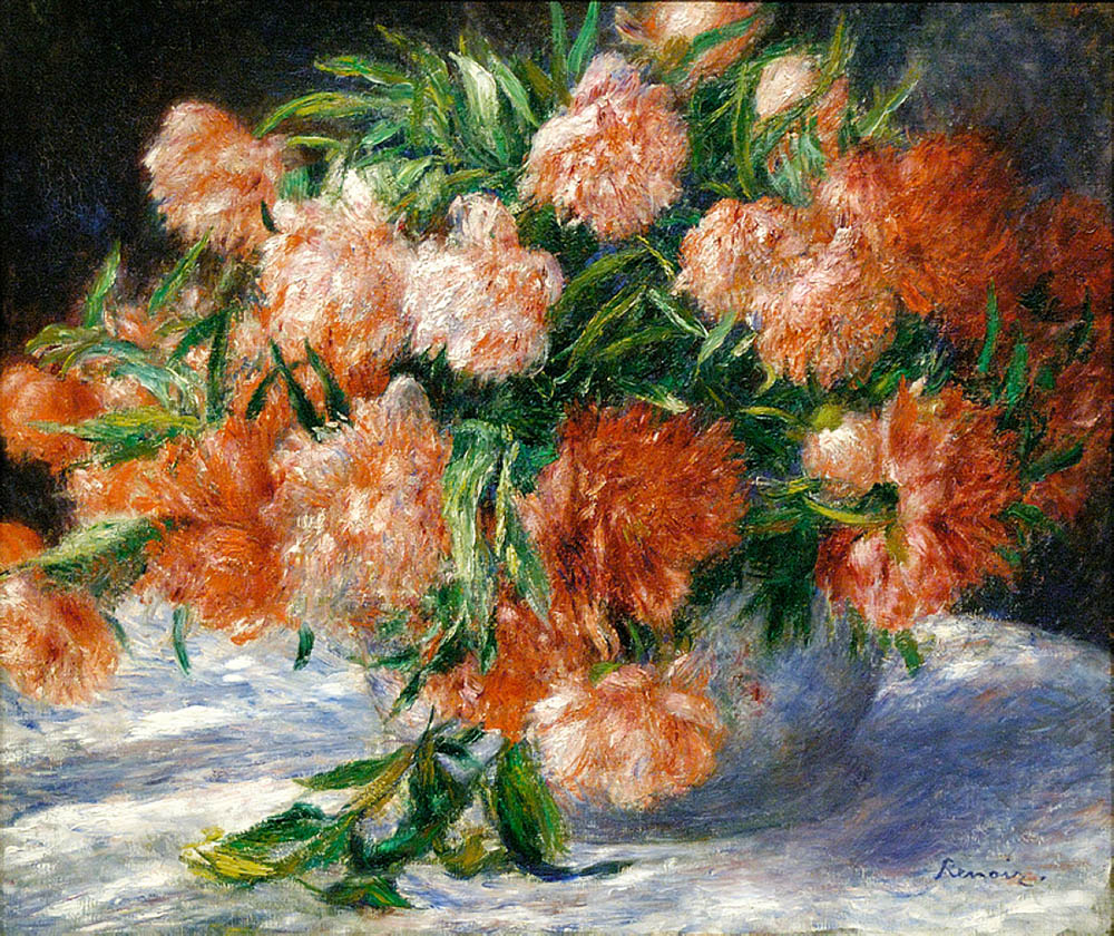 Pierre-Auguste Renoir Peonies, 1880 oil painting reproduction