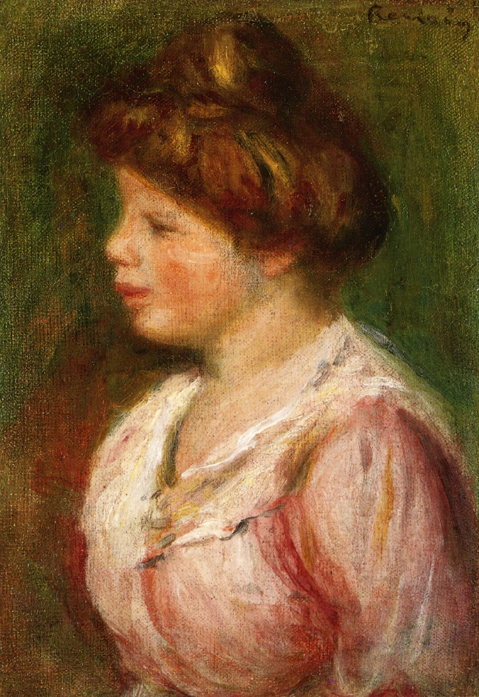 Pierre-Auguste Renoir Portrait of a Young Woman oil painting reproduction