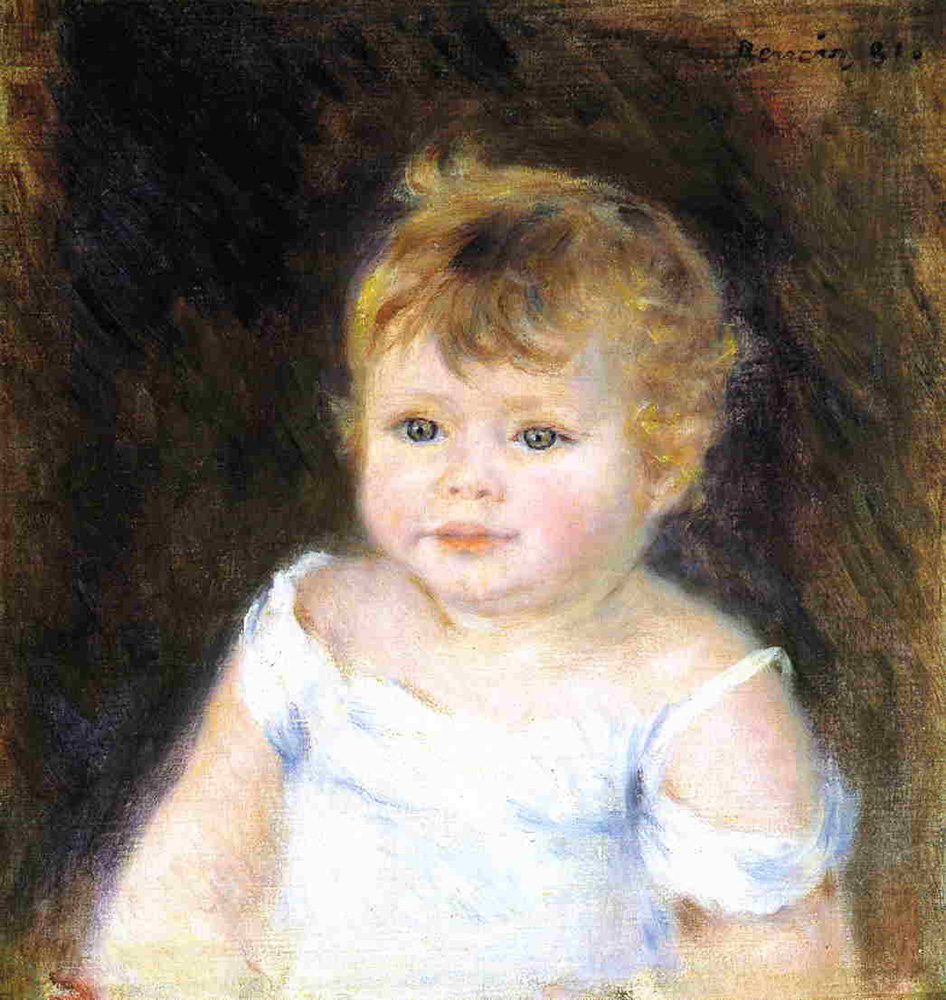 Pierre-Auguste Renoir Portrait of an Infant - 1881 oil painting reproduction