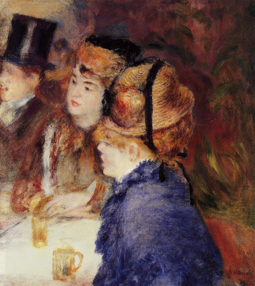 Pierre-Auguste Renoir At the Cafe, 1877 oil painting reproduction