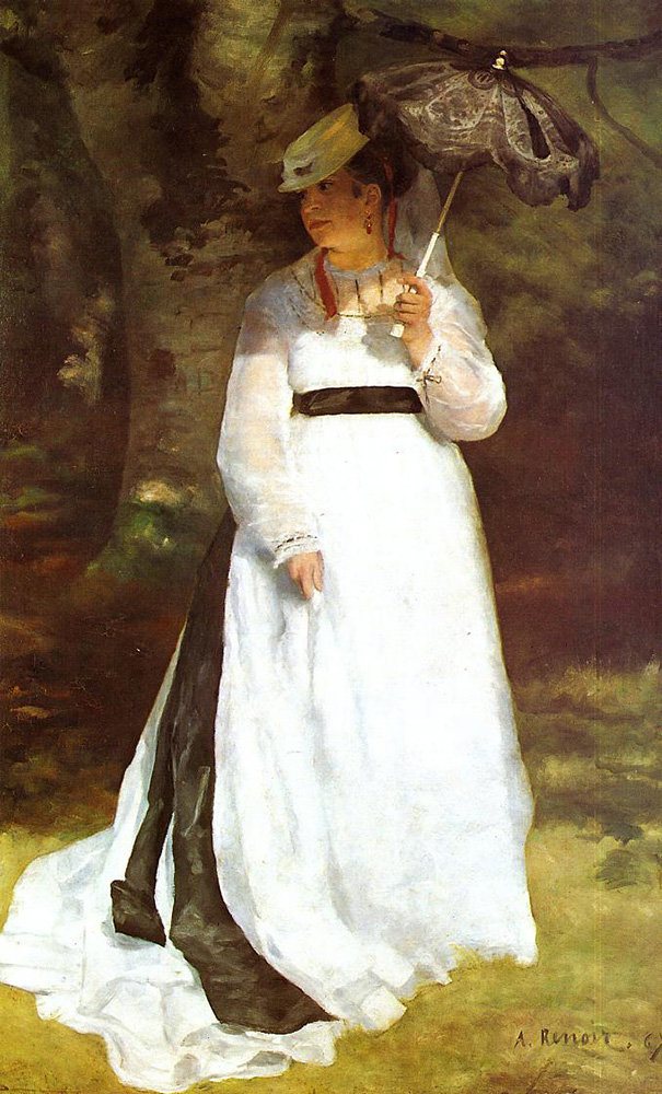 Pierre-Auguste Renoir Portrait of Lise with Umbrella, 1867 oil painting reproduction