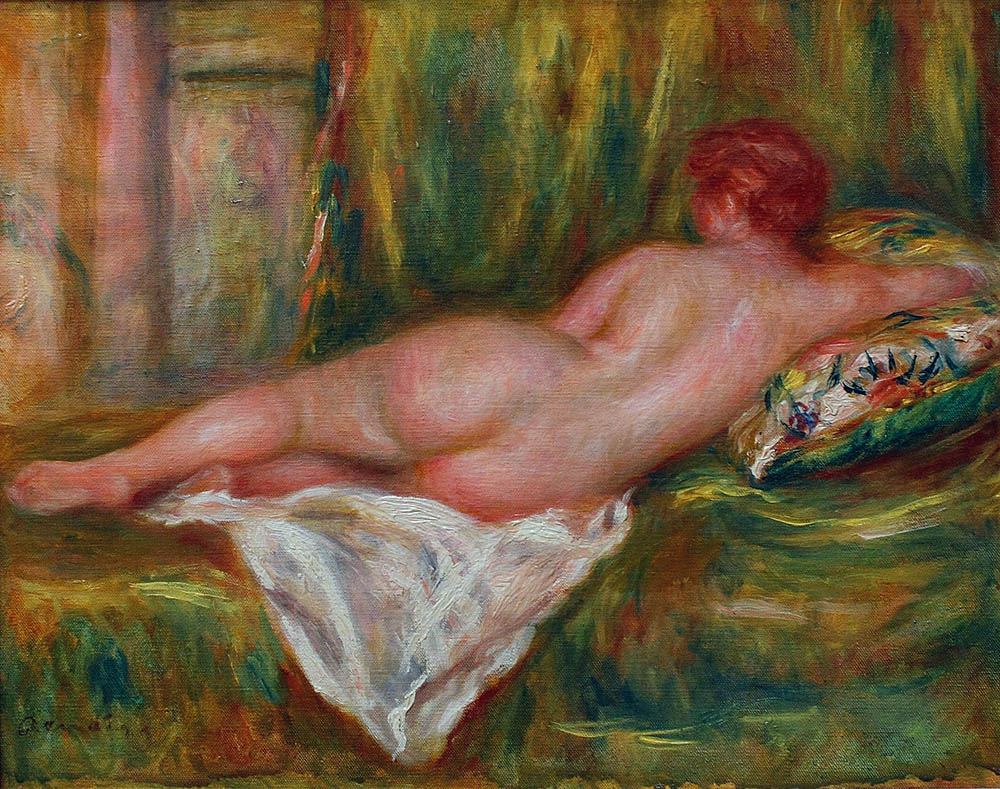 Pierre-Auguste Renoir Reclining Nude, 1909 oil painting reproduction