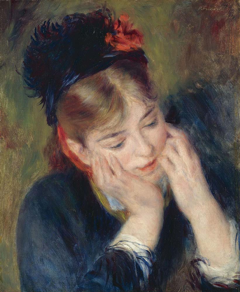 Pierre-Auguste Renoir Reflexion, 1877 oil painting reproduction