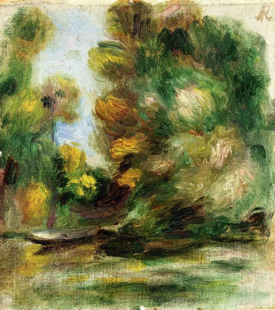Pierre-Auguste Renoir Banks of the River, a Boat oil painting reproduction