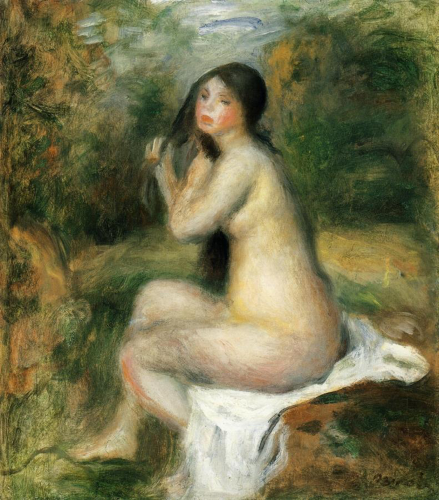 Pierre-Auguste Renoir Seated Bather oil painting reproduction