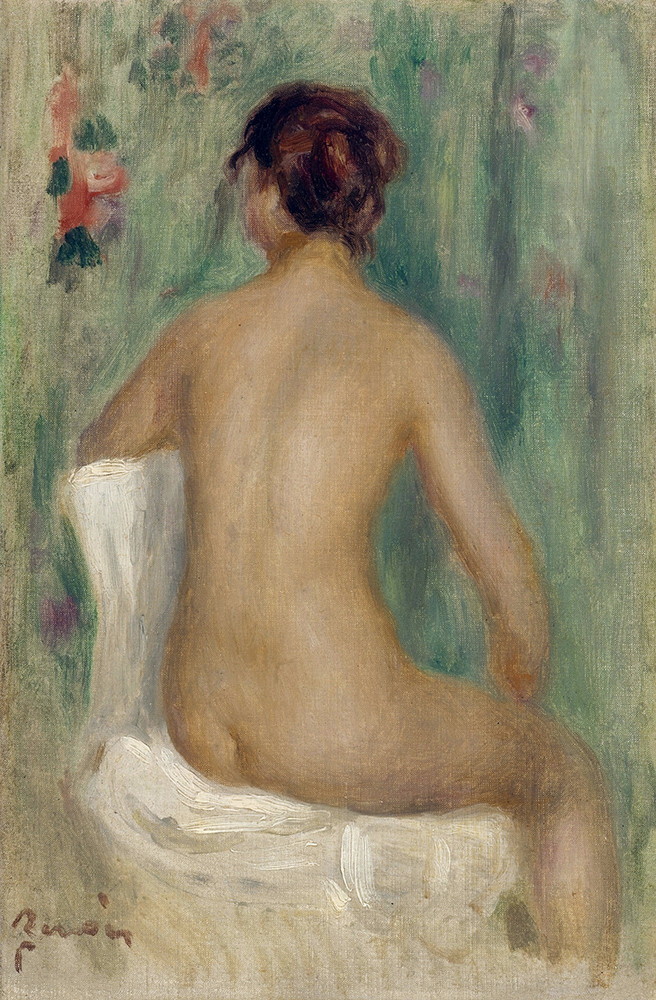 Pierre-Auguste Renoir Seated Nude Seeing from the Back, 1895 oil painting reproduction