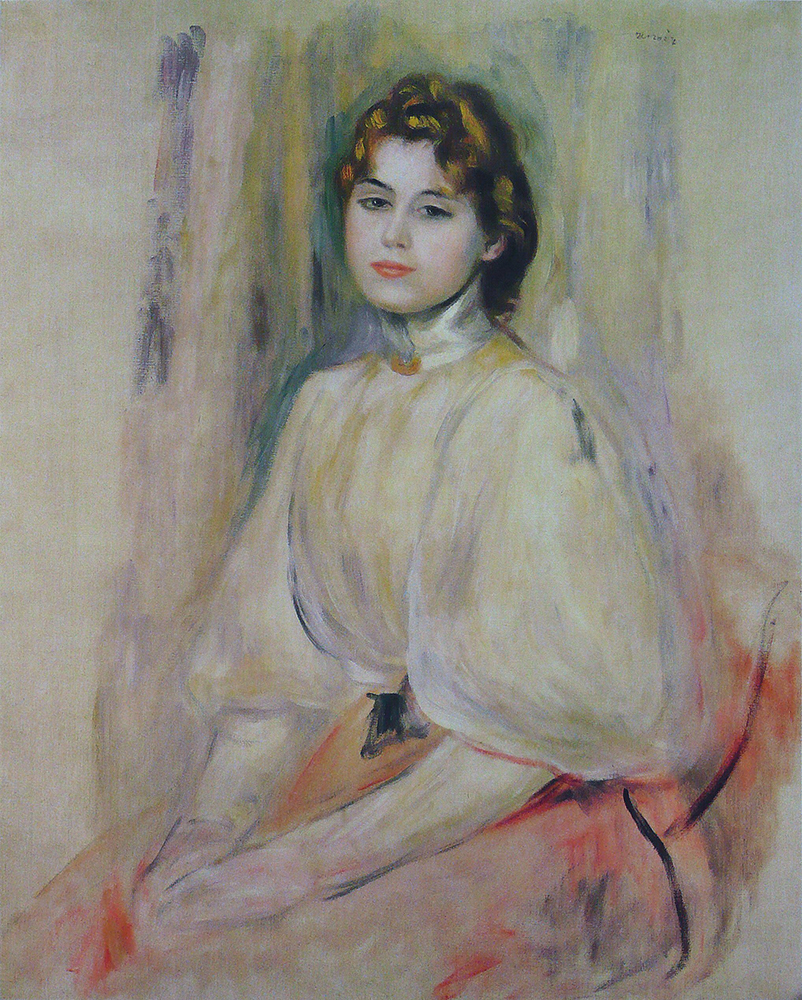 Pierre-Auguste Renoir Seated Young Woman, 1890 oil painting reproduction