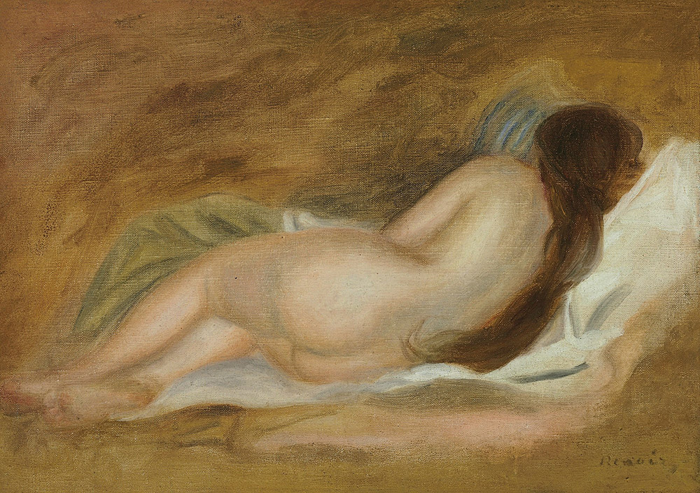 Pierre-Auguste Renoir Sleeping Nude, View from the Back, 1885 oil painting reproduction