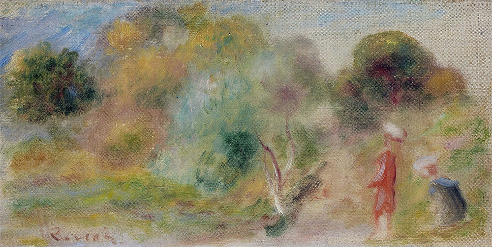 Pierre-Auguste Renoir Southern Landscape with Figures, 1908-10 oil painting reproduction
