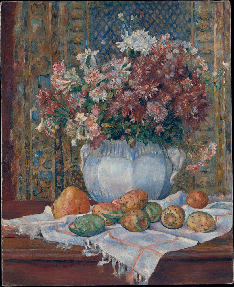 Pierre-Auguste Renoir Still Life with Flowers and Prickly Pears, 1885 oil painting reproduction