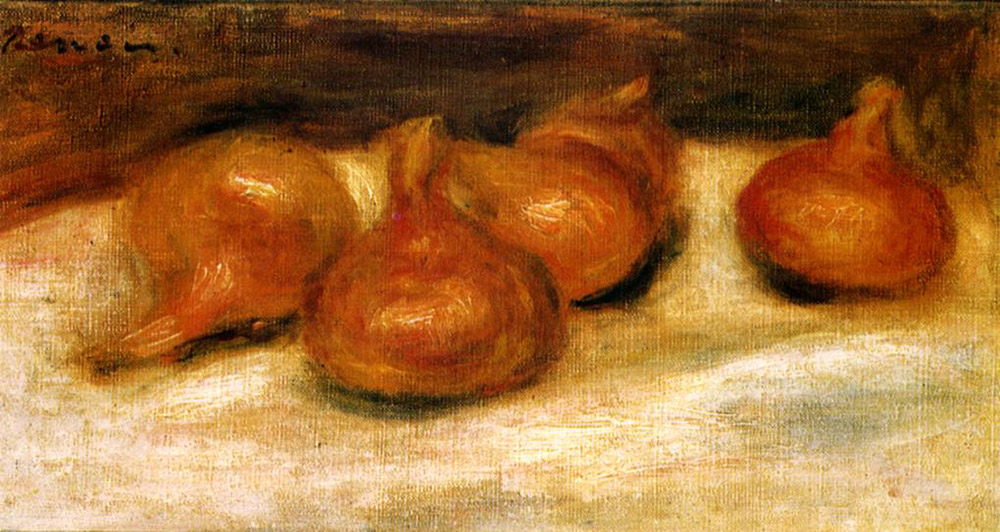 Pierre-Auguste Renoir Still Life with Onions - 1917 oil painting reproduction