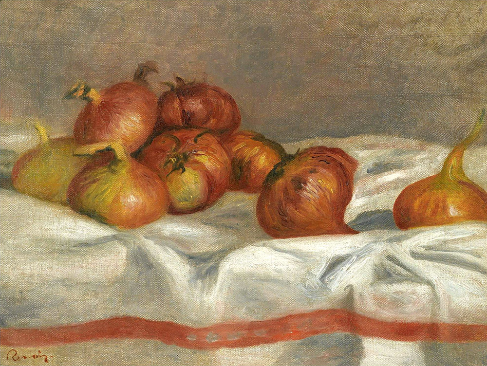 Pierre-Auguste Renoir Still Life with Onions and Tomatoes, 1912 oil painting reproduction