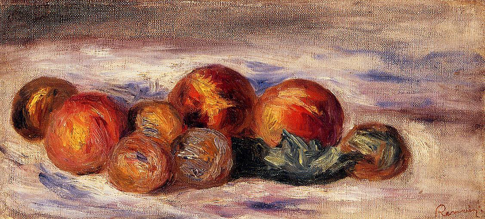 Pierre-Auguste Renoir Still Life with Peaches - 1916 oil painting reproduction
