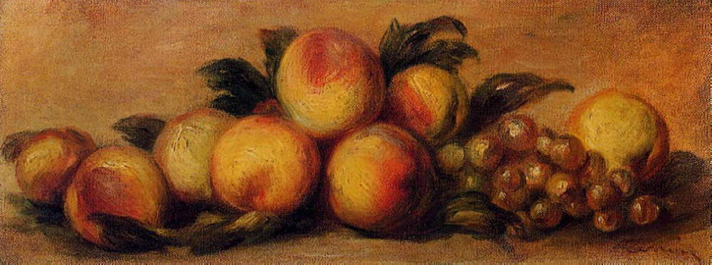 Pierre-Auguste Renoir Still Life with Peaches and Grapes oil painting reproduction