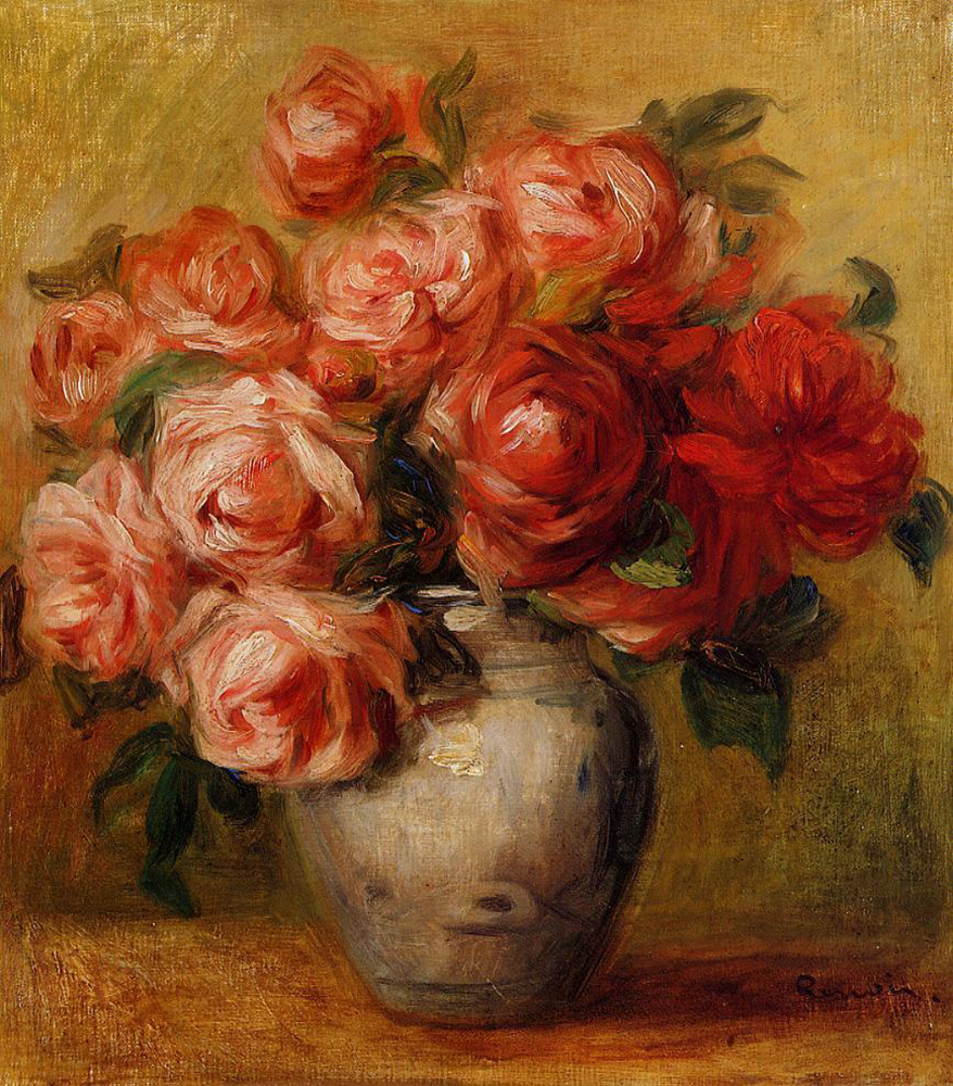 Pierre-Auguste Renoir Still Life with Roses oil painting reproduction