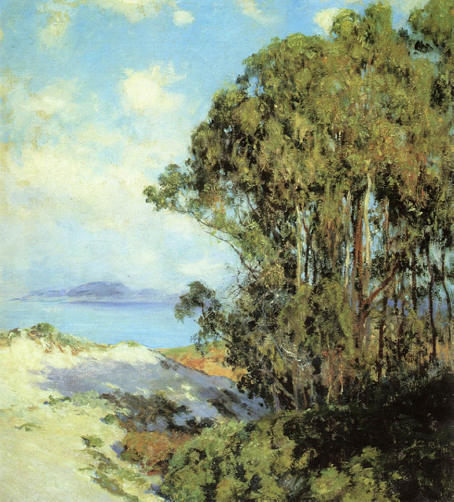 Guy Rose Lifting Fog, Carmel oil painting reproduction