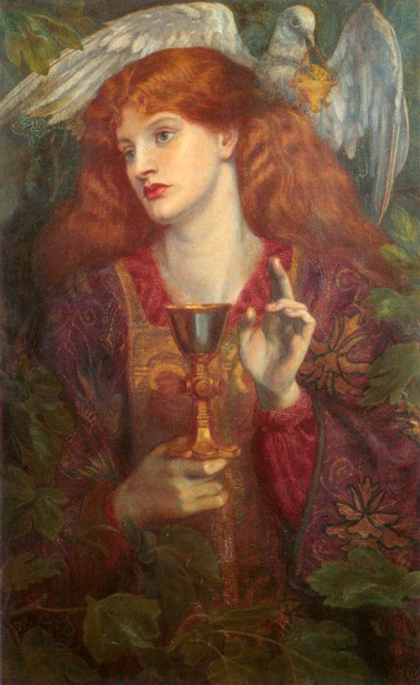 Dante Gabriel Rossetti The Damsel of the Sanct Grael or The Holy Grail, 1874 oil painting reproduction