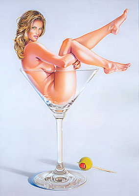 Mel Ramos Martini Miss oil painting reproduction