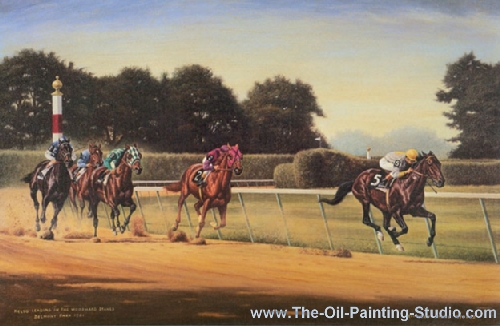 Sports Art - Horse Racing - Belmont painting for sale Ree2