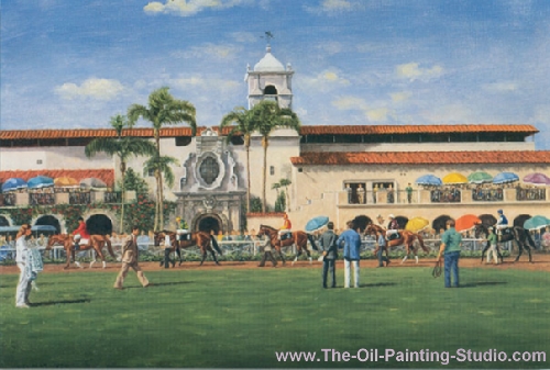 Sports Art - Horse Racing - Del Mar painting for sale Ree4
