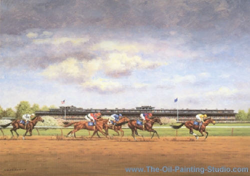 Sports Art - Horse Racing - Keeneland painting for sale Ree5