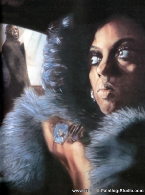 Pop and Rock Portraits - Pop - Diana Ross painting for sale Ross1