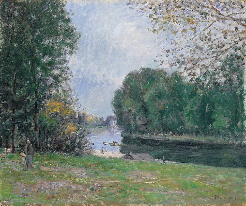 Alfred Sisley A Turn of the River Loing, Summer, 1896 oil painting reproduction