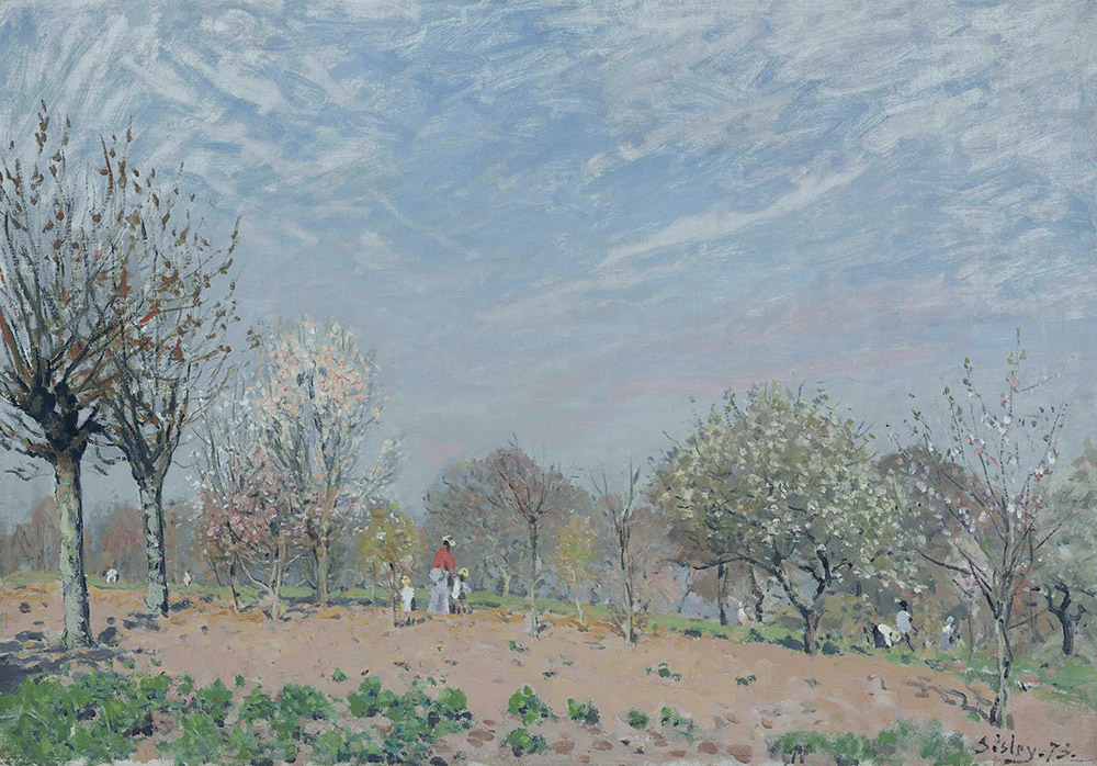 Alfred Sisley Apple Trees in Flower, Louveciennes, 1873 oil painting reproduction