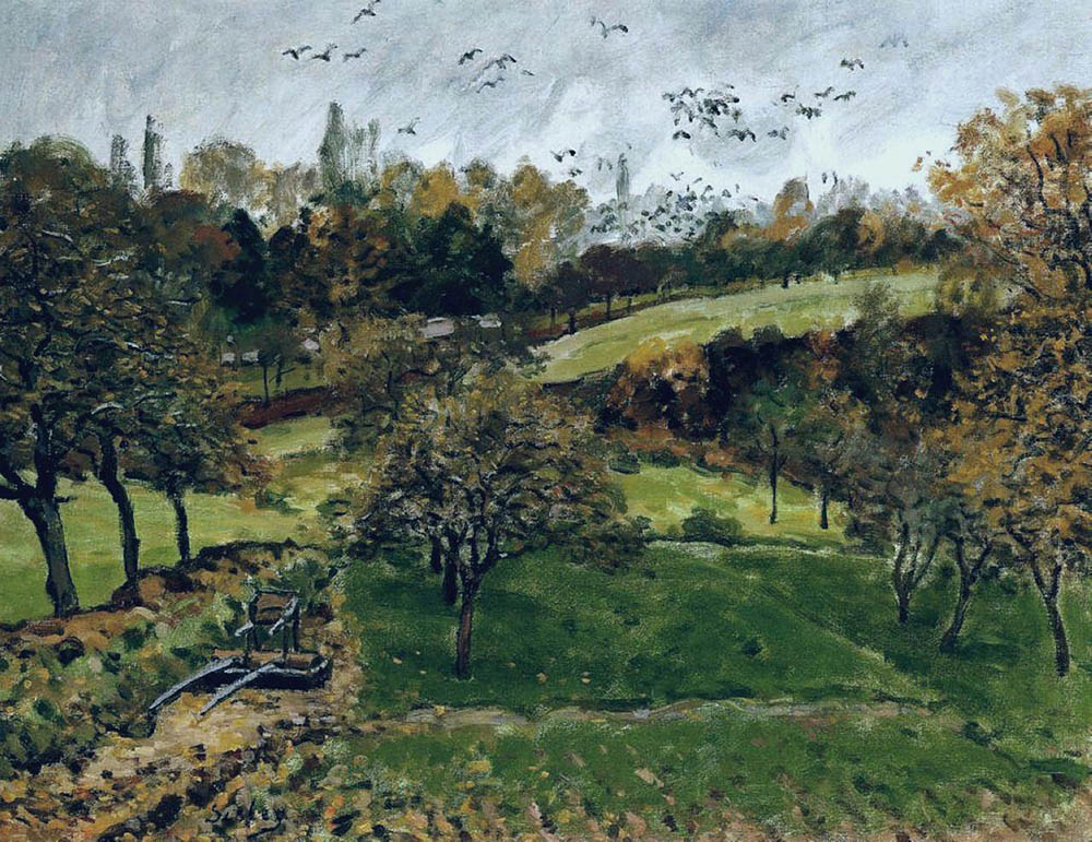 Alfred Sisley Autumn Landscape, Louveciennnes oil painting reproduction