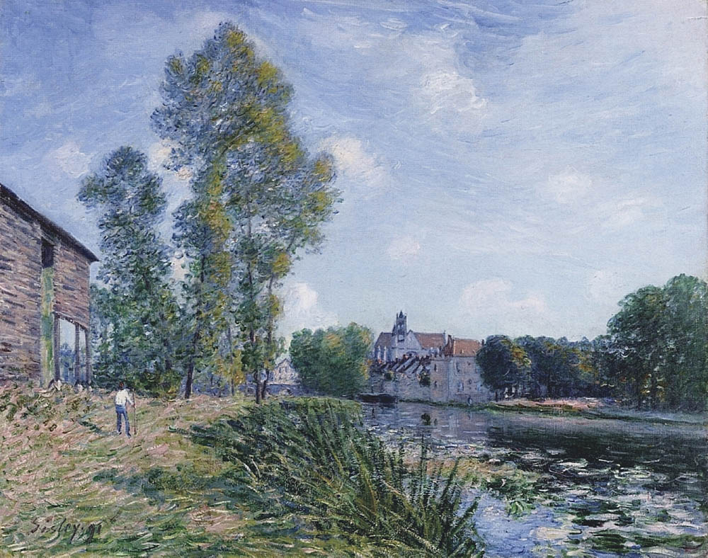 Alfred Sisley Banks of the Loing at Moret in Summer, 1891 oil painting reproduction