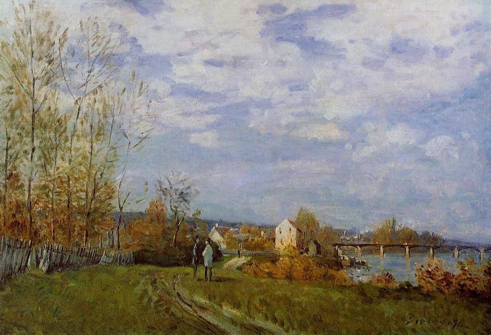 Alfred Sisley Banks of the Seine at Bougival, 1896 oil painting reproduction
