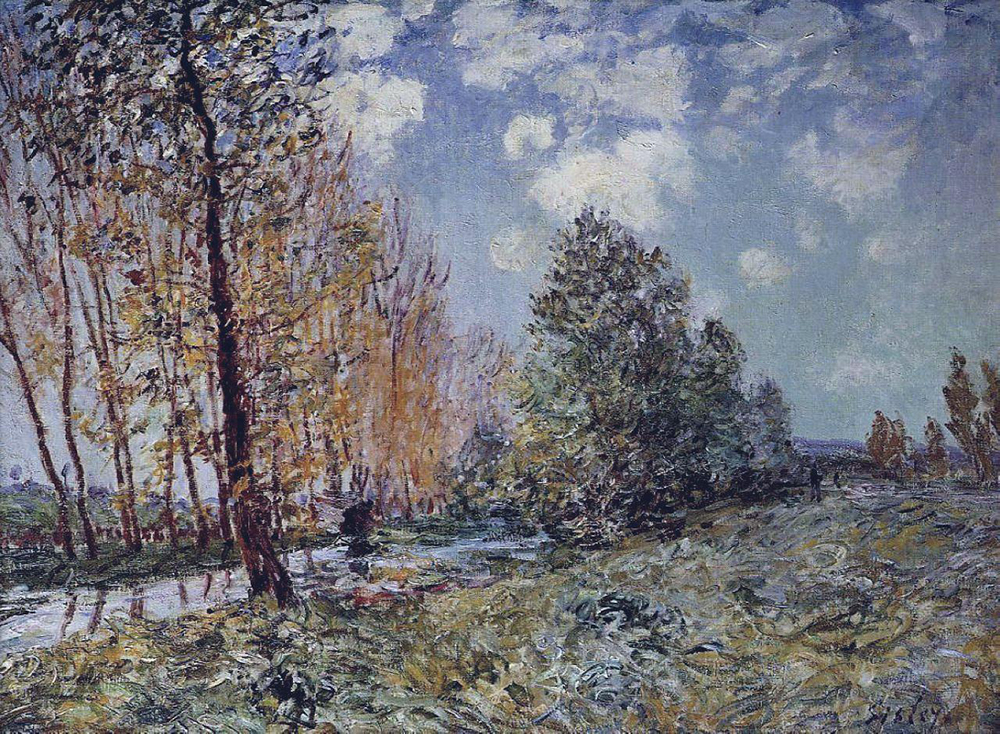 Alfred Sisley By the River oil painting reproduction