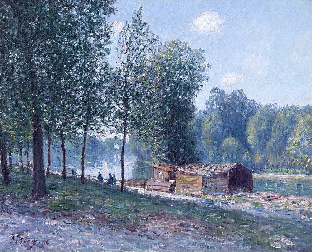 Alfred Sisley Cabins at the Bank of Loing, Morning Effect, 1896 oil painting reproduction