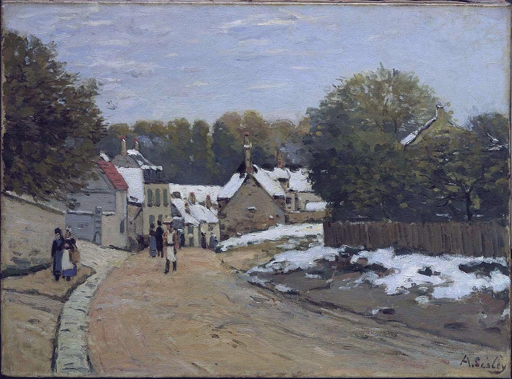 Alfred Sisley Early Snow at Louveciennes, 1870-71 oil painting reproduction